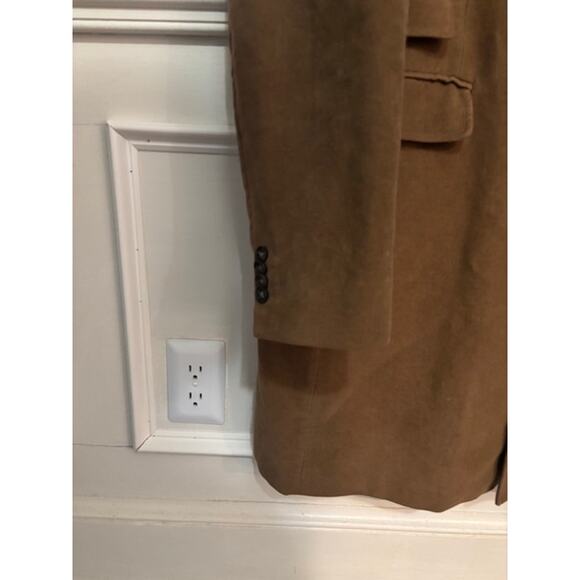 Banana Republic Mens Pea Coat Trenchcoat Moleskin Overcoat Large Tall Long - Picture 7 of 8